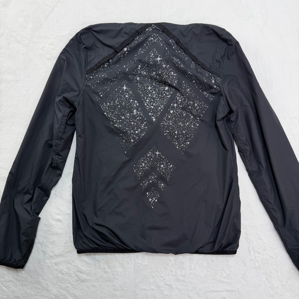 ivivva‎ Black Hooded Jacket Women's Size 12 Starburst Back - Picture 3 of 6